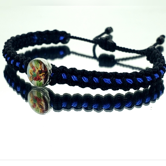 St. Michael the archangel police bracelet,San Miguel archangel thin blue line - Picture 3 of 3